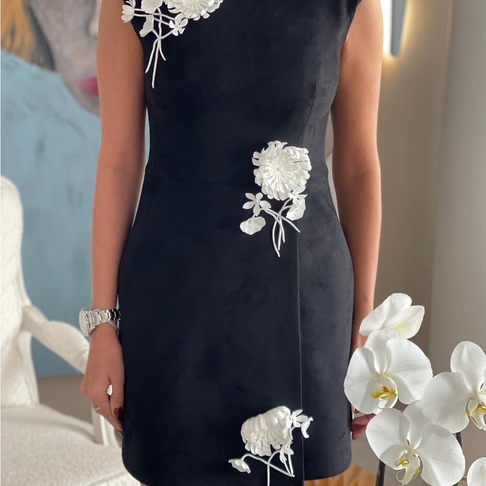 Elegant Black Floral Dress